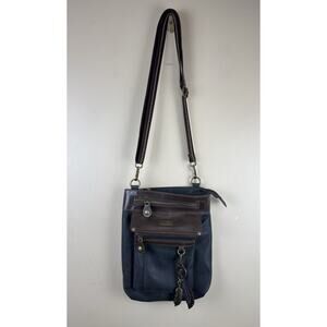 Chala Crossbody Handbag Purse with detachable Pocket, Black Brown